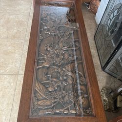 Hand Craved Coffee Table And 2 End Tables