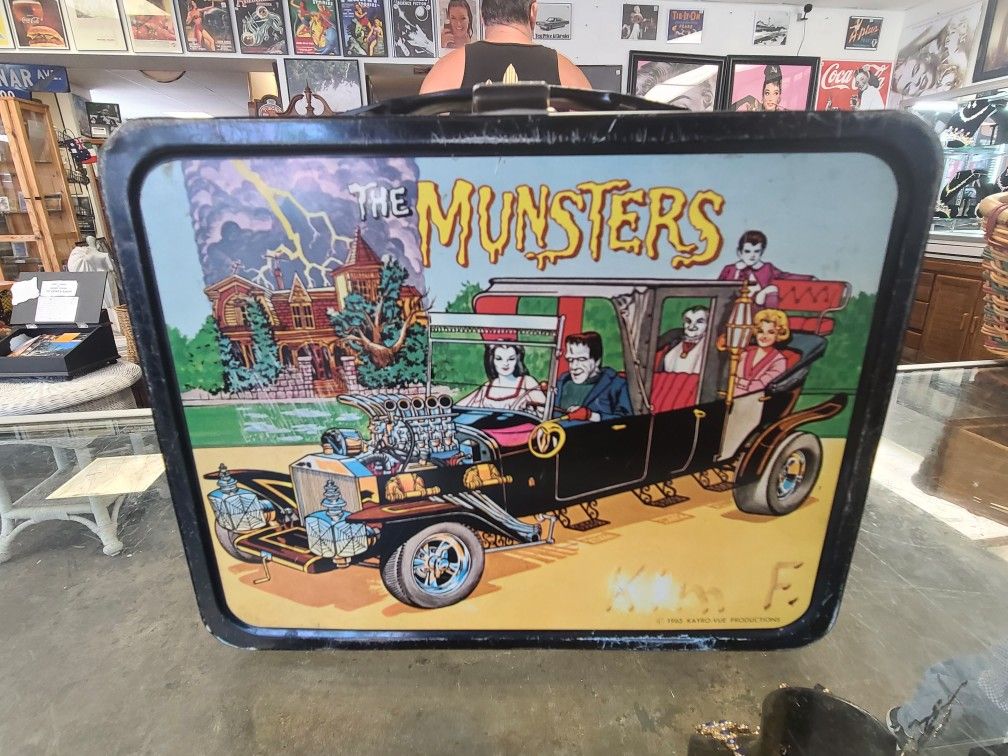 The Munsters Vintage Metal Lunchbox with Thermos, 1965.