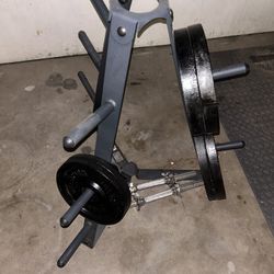 Weight Plate Tree With Plates