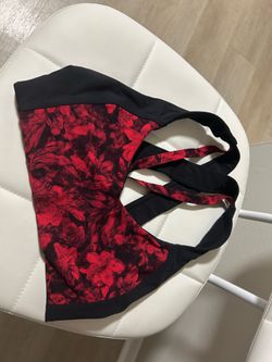 Lululemon red and black sports bra size 4