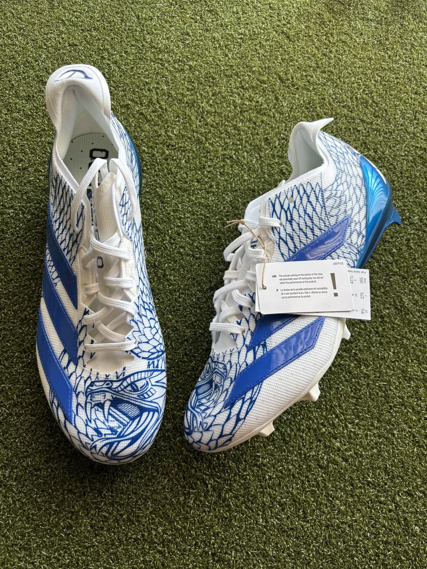 Adidas Adizero Electric.2 Royal White Blue Football Cleats  display picture 2