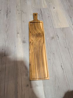 Long Wood Charcuterie Serving Board with Handle