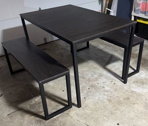 Small table with two bench seats