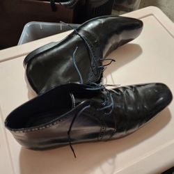 Ted Baker Black Leather Ankle Lace Up Boots Shoes Men Size 11