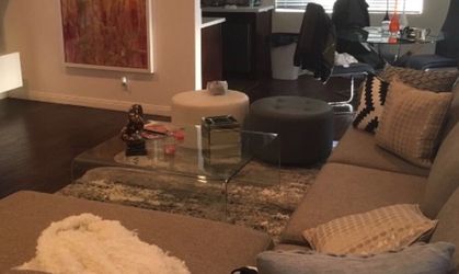 Glass coffee table