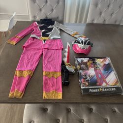 Power Rangers Dino Fury Pink S 4-6 Kids Halloween Costume 