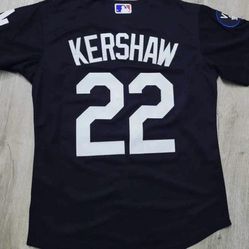 LA Dodgers Black Jersey For Kershaw #22 Available All Sizes 