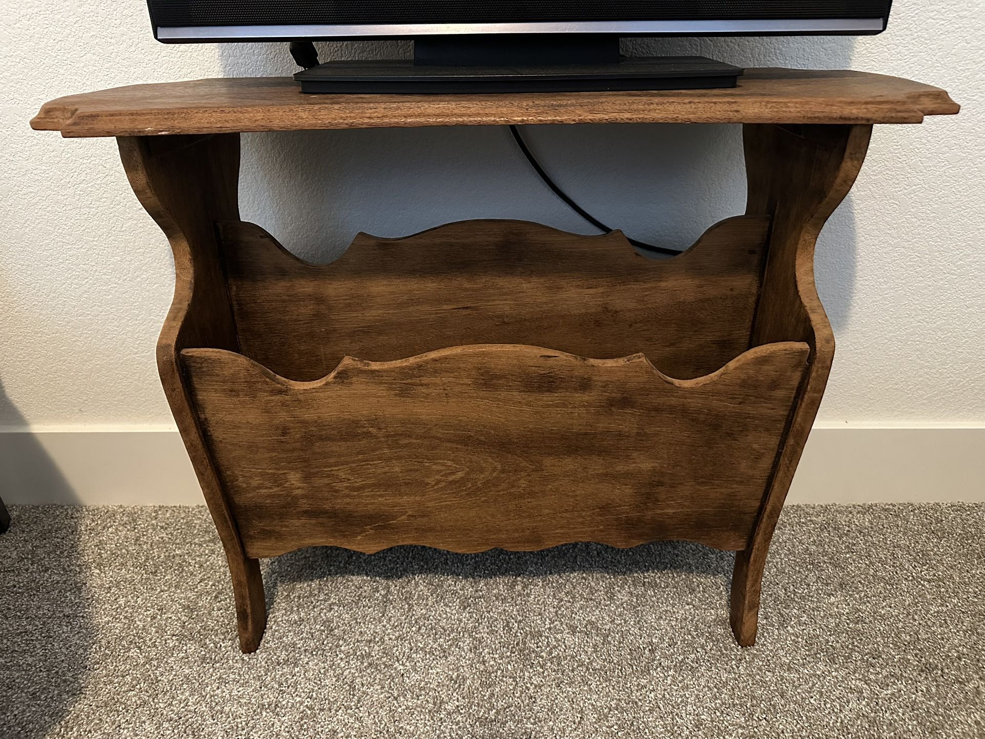 Antique Wood Magazine Table