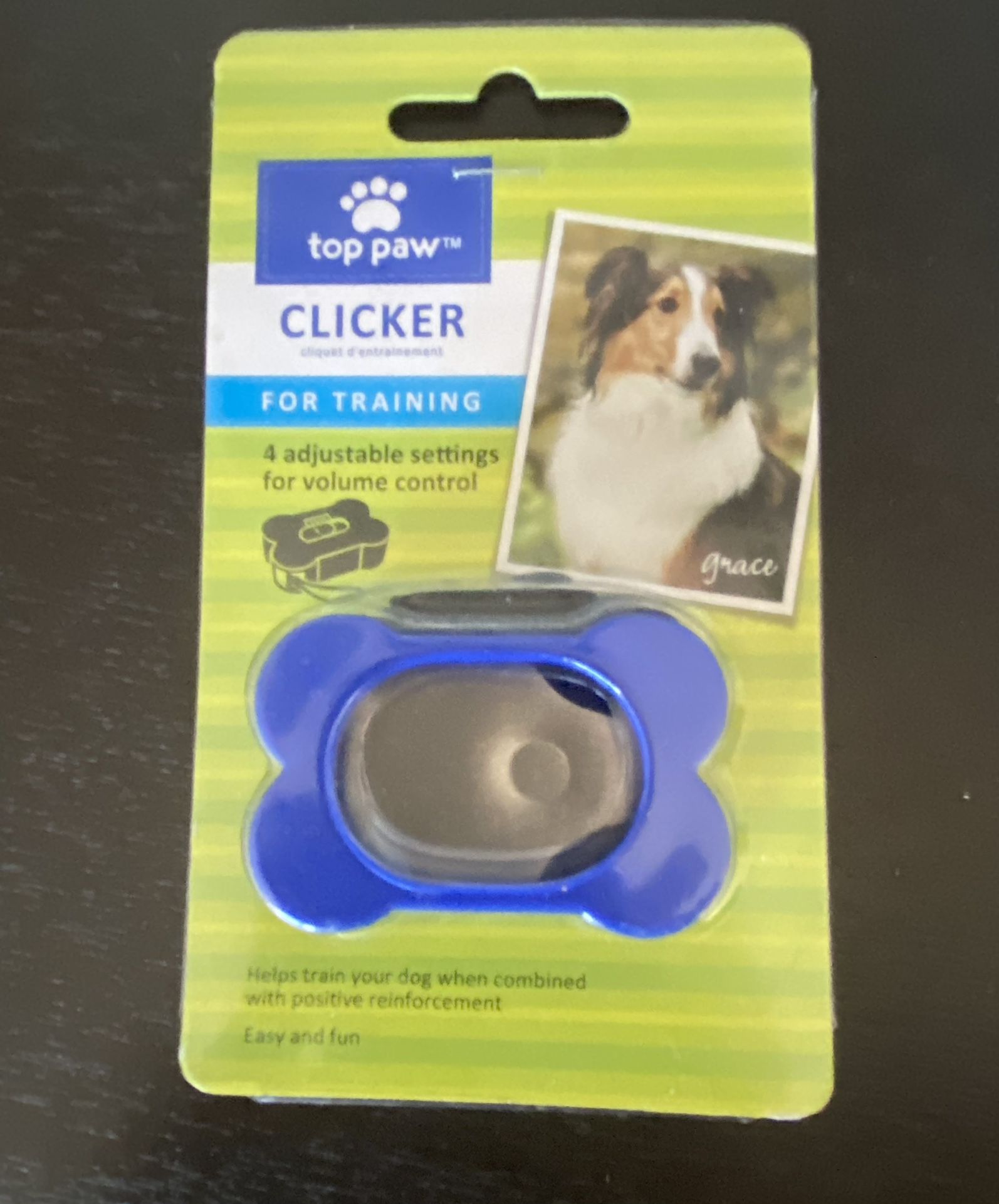 New Top Paw Clicker For Dog Training - 4 Adjustable Settings