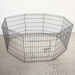 $39 (New in Box) Foldable 24” tall x 24” wide x 8-panel pet playpen dog crate metal fence exercise cage 