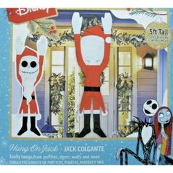 5' FT Tall Hang On Jack Skellington Indoor Outdoor Christmas Decor Nightmare Before Christmas 