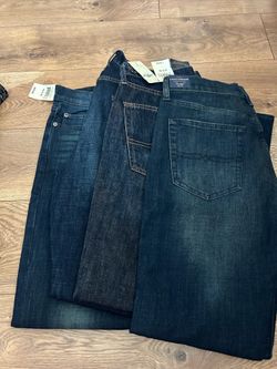 Lucky brand jeans size 32x32 (121 slim, 221 original straight,410 athletic fit , ) price in tag $80-99 I am asking $30 each or $100 all
