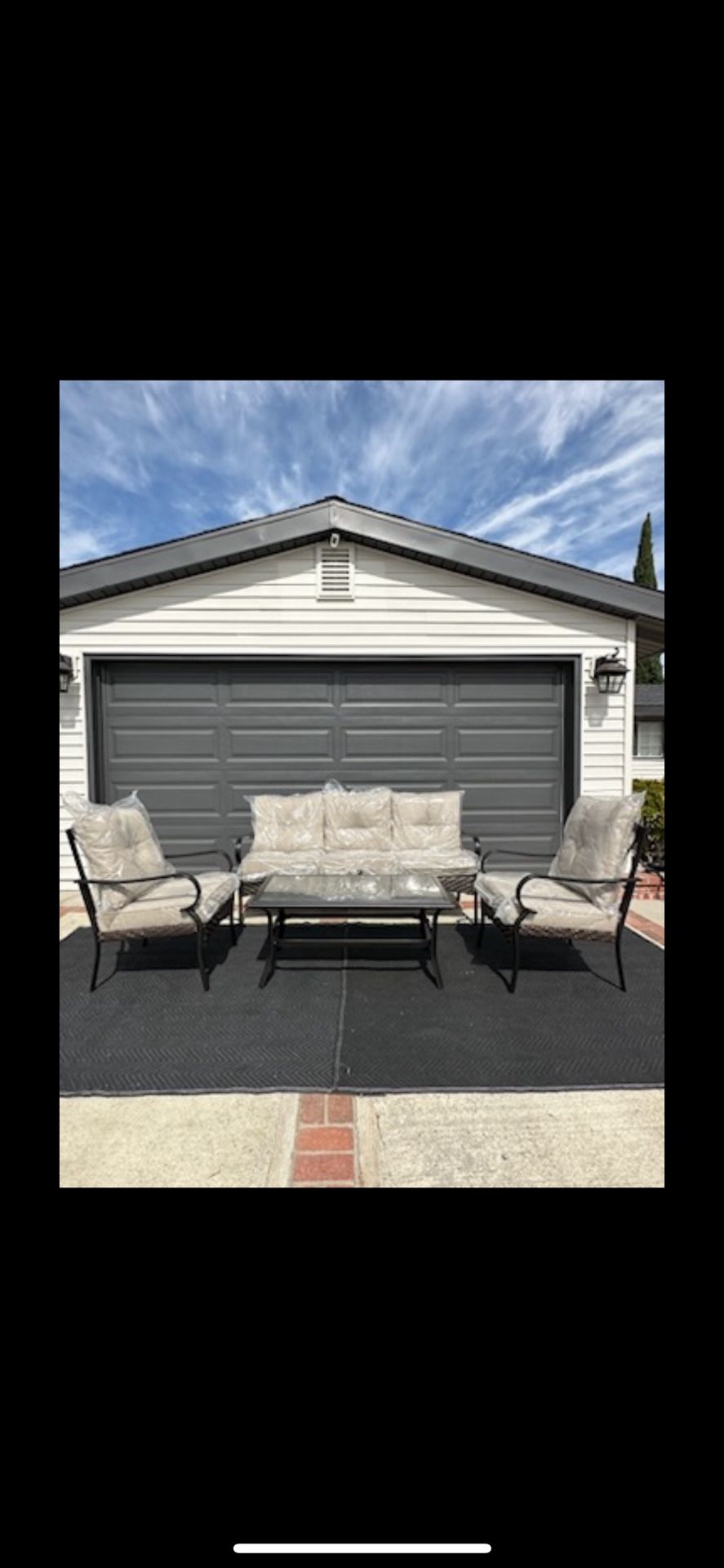 Rattan Wicket 5 Person Patio Furniture/ Outdoor/ Backyard/ Patio/ Furniture/ Brand New