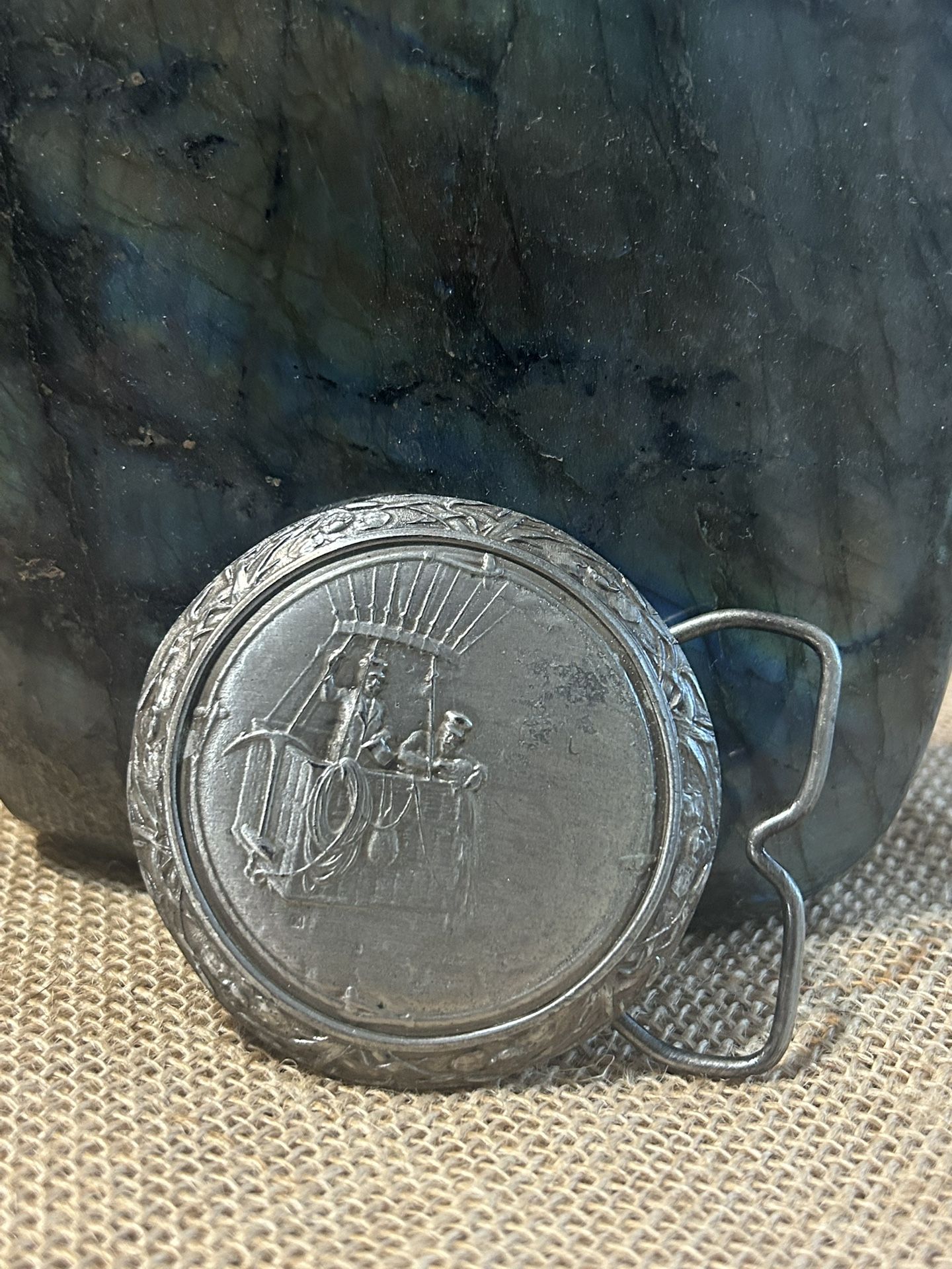 1970’s Hot Air Balloon Belt Buckle, Steampunk