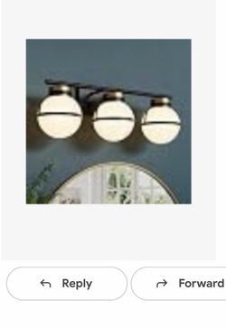 Gold and black 3 light  light fixture