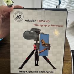 🔭 Adasion 12x56 HD Photography Monocular + Tripod Bundle (New)