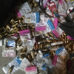 Several Left Over  Plumbing Materials  PVC Pex A B Pro Press And Shark Bite