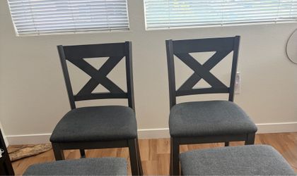 Bar height chairs set of two