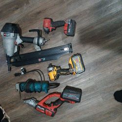 Milwaukee And Dewalt Drills And Other Tools