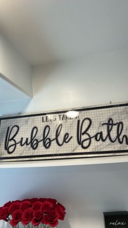 Wall sign for bathroom