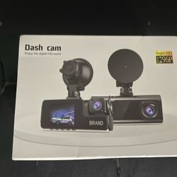 Dash Cam With Dual Camera Front Facing + Rear facing With Display Screen