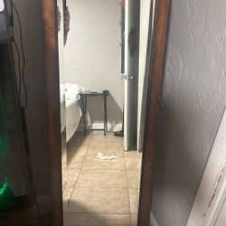 Selling Mirror Wooden With Inside Storage 