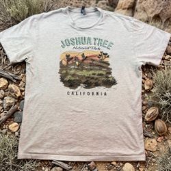 Joshua Tree National Park Graphic T Shirt Heather Gray L