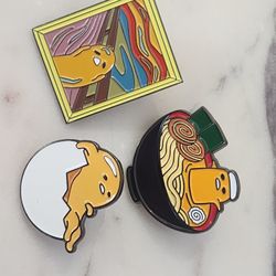 Sanrio Gudetama The Lazy Egg Enamel Pins 