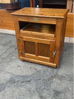 Microwave or entertainment cart solid oak
