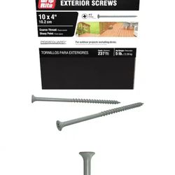 Brand New Grip-Rite
#10 x 4 in. #2 Phillips Bugle Head Coarse Thread Coated Exterior Wood Deck Screws 5 lb. Box