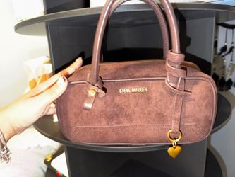 Brown Suede Steve Madden Bag and  Leather Wallet