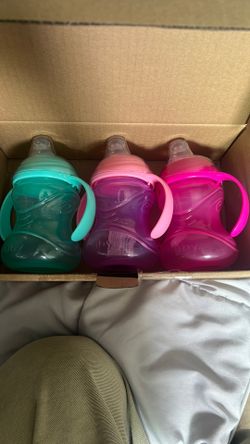 New Nuby Clik-It Training Sippy Cup 10 oz (3-Pack)