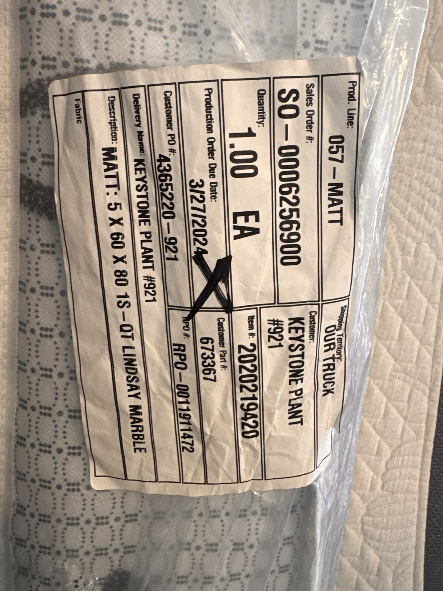 Queen Mattress For RV - In Plastic Still New