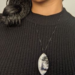 Dendrite Opal Pendant Necklace