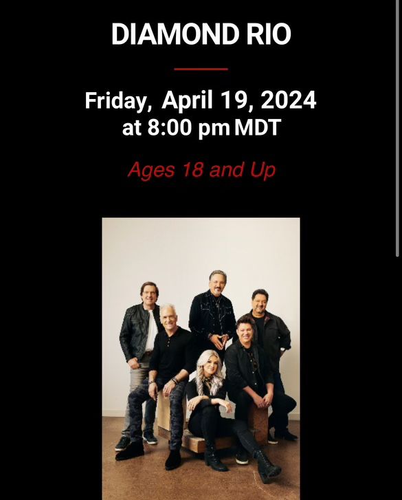 Diamond Rio Grizzly rose Concert Tickets 