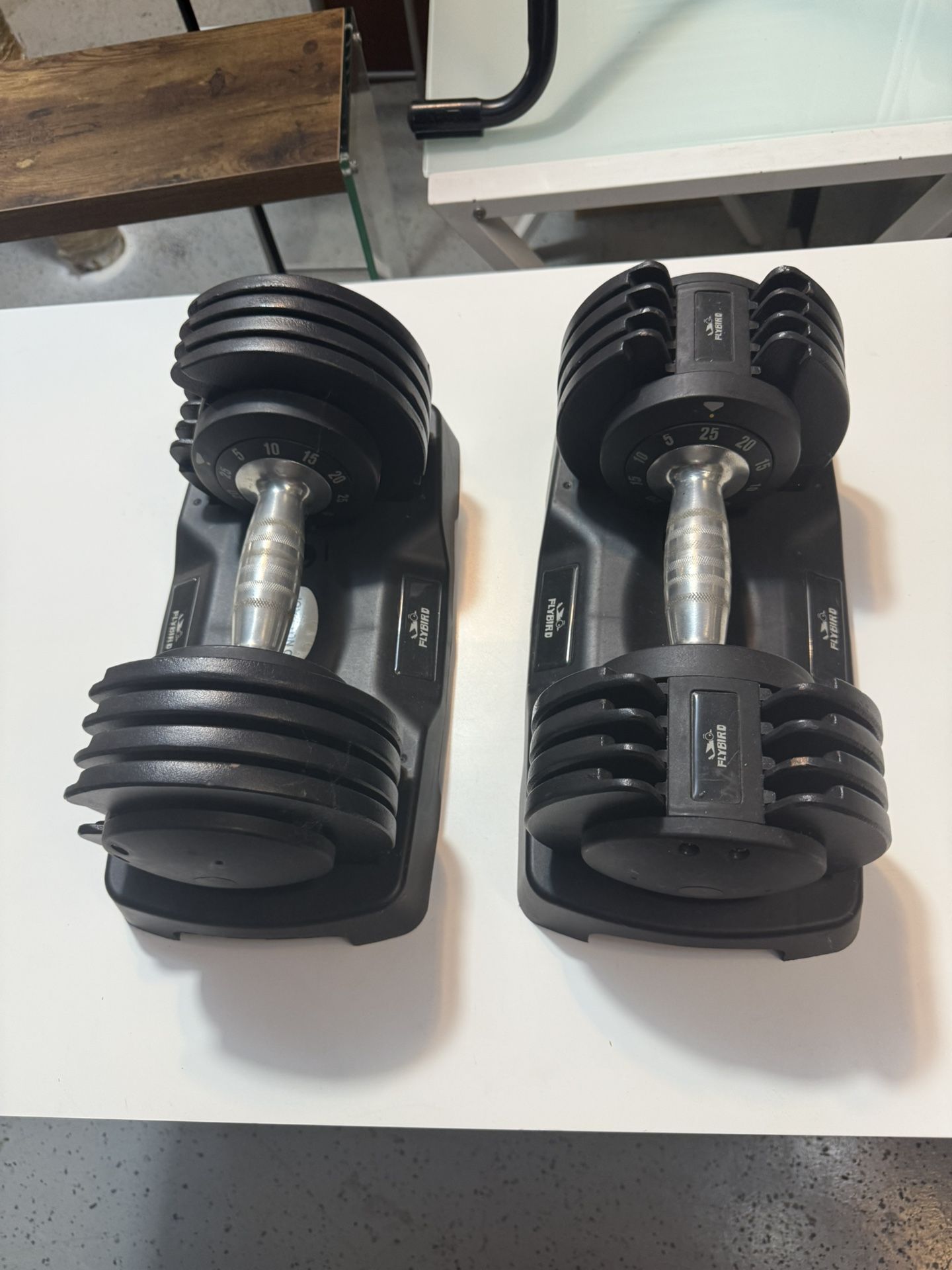 Flybird Adjustable Dumbbell,25lb Dumbbell for Men and Women in excellent condition 