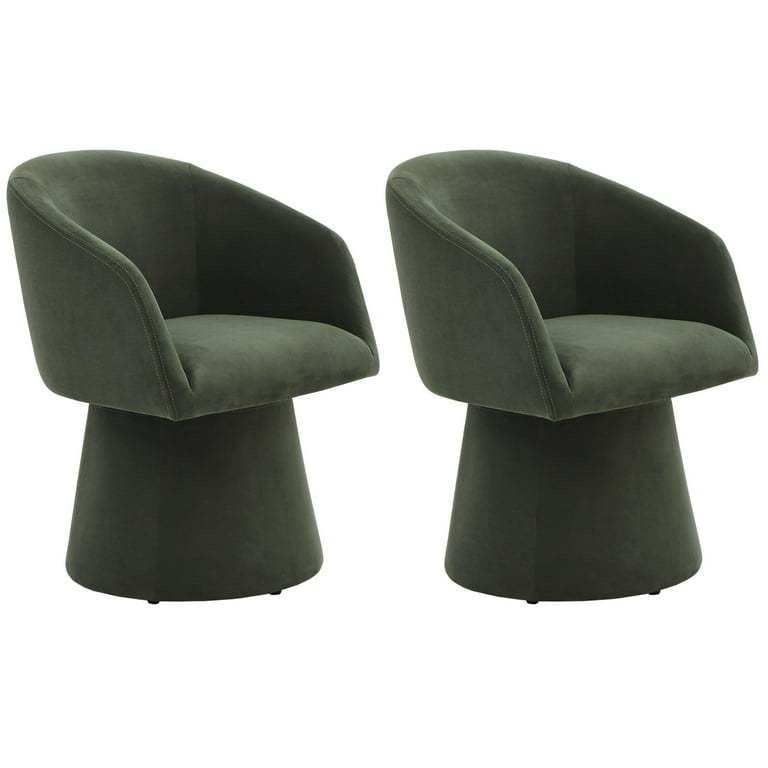 Swivel Dining Chair Set of 2, Modern Upholstered Dining Room Chairs Set for Kitchen Island, Fabric in Green Brand New $250/2 chairs Warehouse Addres