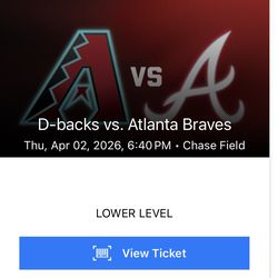 Tickets for the Atlanta Braves vs Arizona Dbacks 4/2