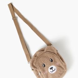 Kids teady bear crossbody bag, brown plus cute girls favorite