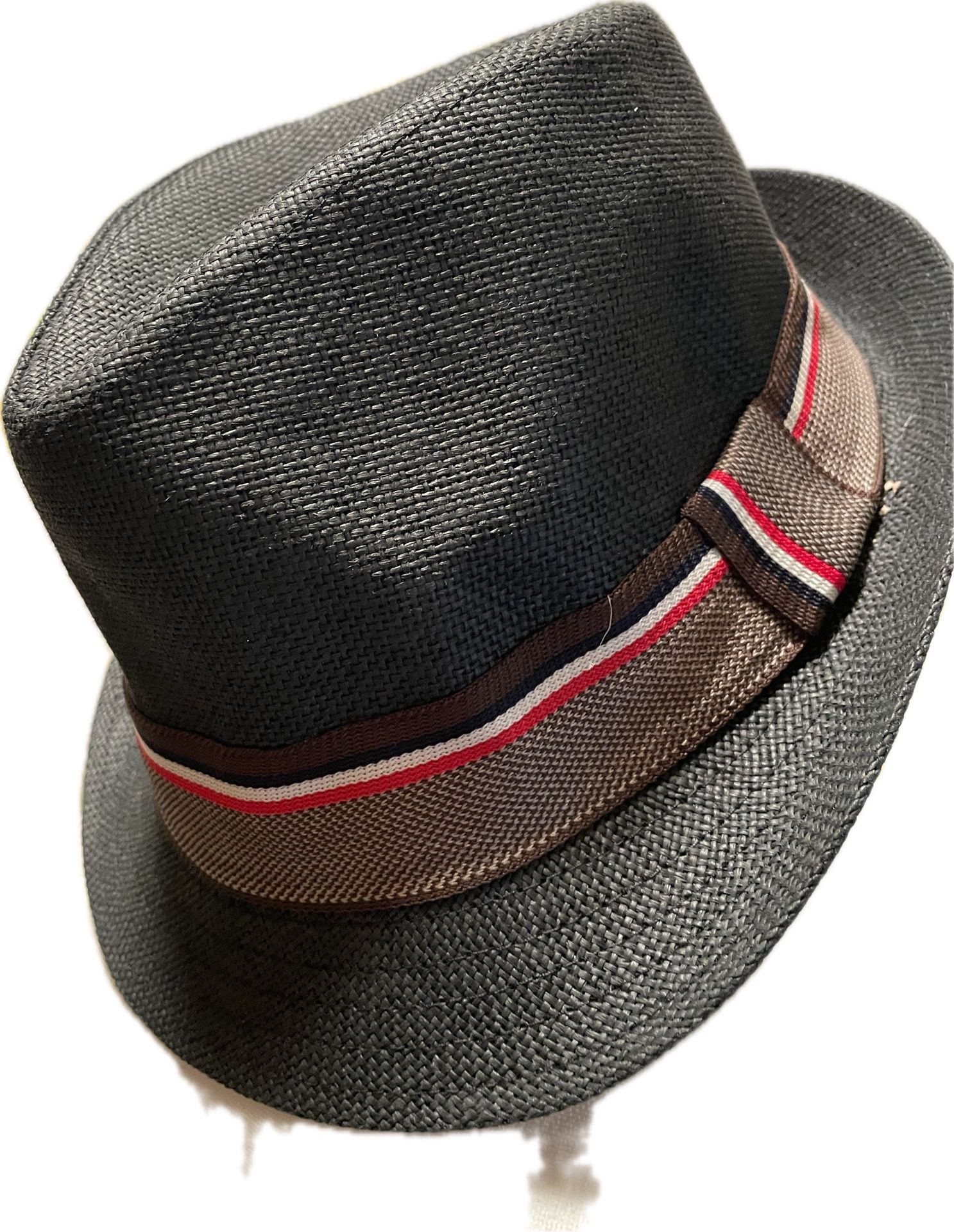 Black Fedora With Brown Red Hat Band