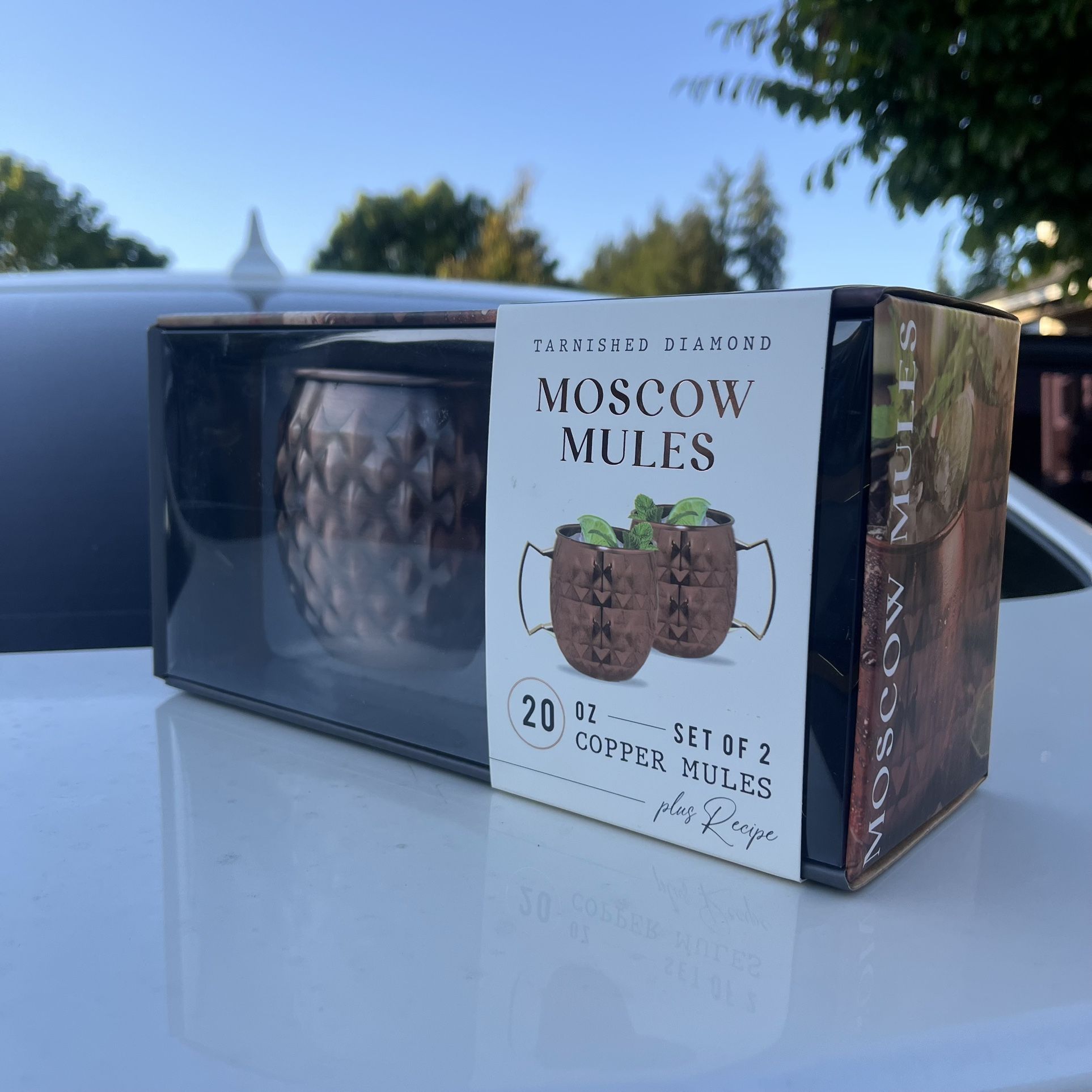 Moscow Mule Copper Mugs Tarnished Diamond