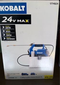 Kobalt 2-Gallon cordless chemical sprayer kit