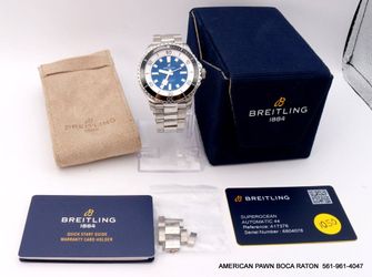 Breitling Superocean 44mm Dark Blue Dial Black Bezel Men's Watch  A1(contact info removed)C1A1 