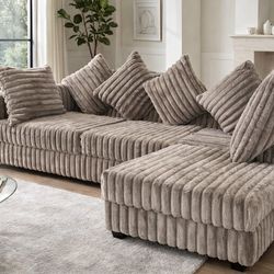 🛋️🔥 NEW! MOCHA PLUSH SECTIONAL — COMFORT THAT FILLS THE ROOM 🔥 $0 Down, Flexible Payments Available