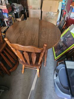 Wood kitchen table