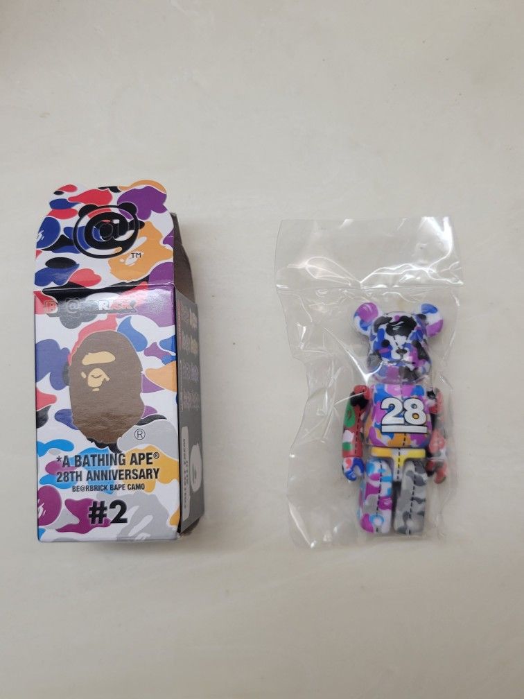 Medicom Toy Bearbrick Be@rbrick A Bathing Ape BAPE 28th Anniversary Camo #2 100%