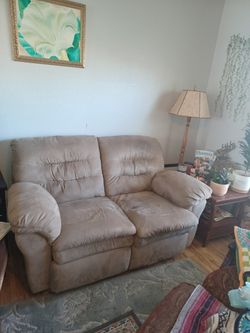 Reclining Loveseat, Faux Leather,