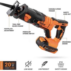 Brand NEW Above Edge - 18V Cordless Reciprocating Speed Orbital Action Electric Saw