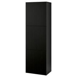 BESTÅ  Shelf unit with doors, black-brown/Lappviken black-brown, 23 5/8x16 1/2x76 " $248.00 