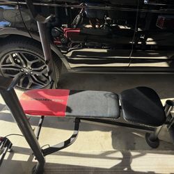 Workout Bench With Weightlifting Options And Bar